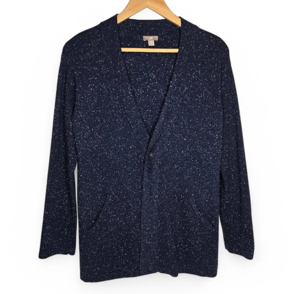 J. Jill Angora Rabbit Blend Cardigan Sweater Women's Speckled Knit Grandma XS